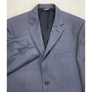 Jos A Bank Blazer Mens 40S Blue 100% Wool 2-Button Traveler Lined Suit Jacket